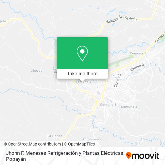 Jhonn F. Meneses Refrigeración y Plantas Eléctricas map