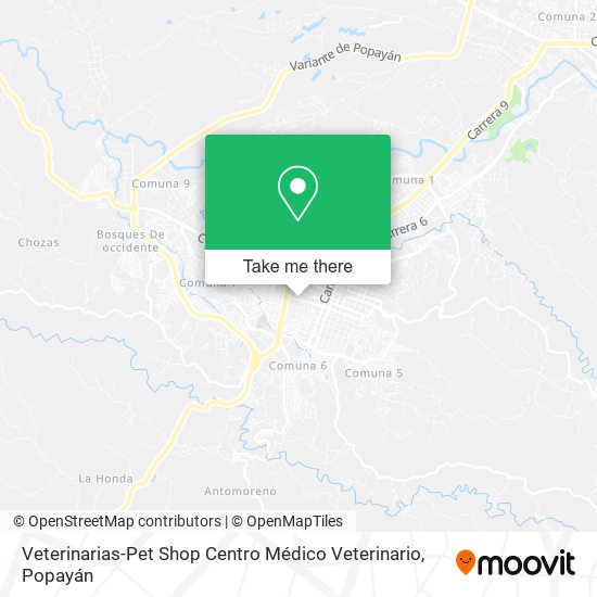 Mapa de Veterinarias-Pet Shop Centro Médico Veterinario