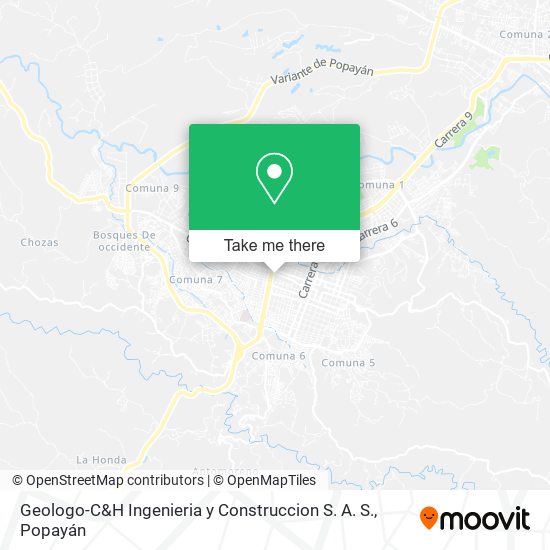 Mapa de Geologo-C&H Ingenieria y Construccion S. A. S.