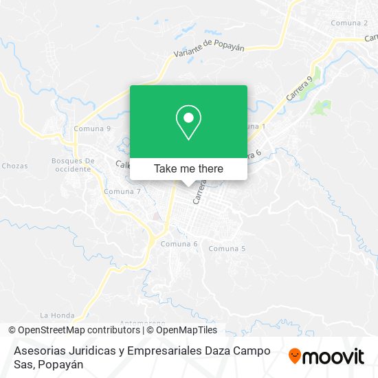 Mapa de Asesorias Juridicas y Empresariales Daza Campo Sas