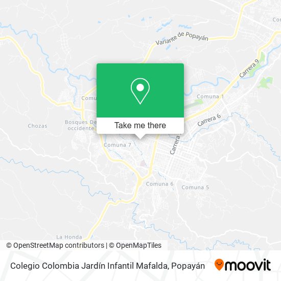 Mapa de Colegio Colombia Jardín Infantil Mafalda