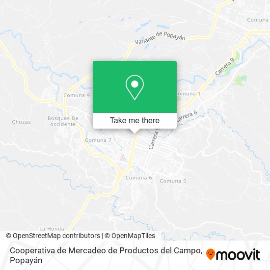 Cooperativa de Mercadeo de Productos del Campo map