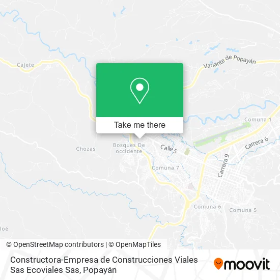 Mapa de Constructora-Empresa de Construcciones Viales Sas Ecoviales Sas