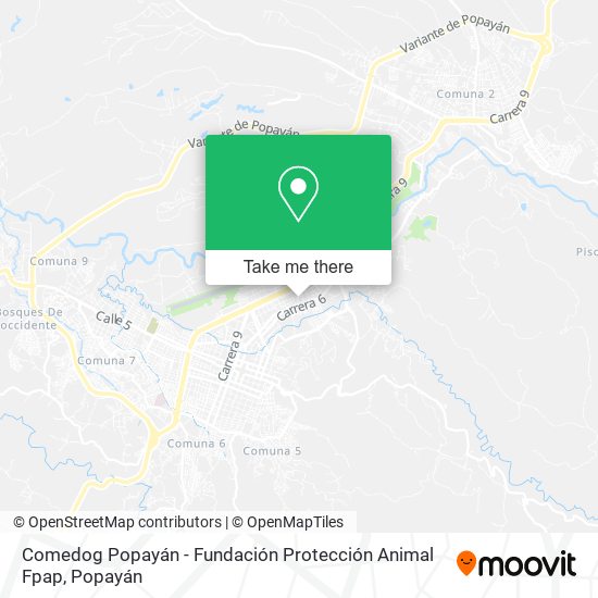 Comedog Popayán - Fundación Protección Animal Fpap map