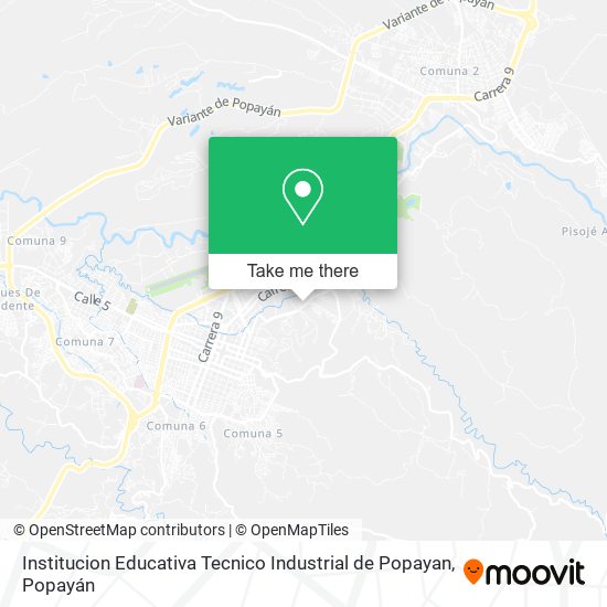 Mapa de Institucion Educativa Tecnico Industrial de Popayan