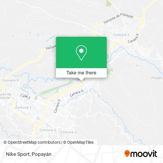 Mapa de Nike Sport