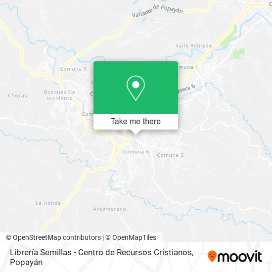 Librería Semillas - Centro de Recursos Cristianos map