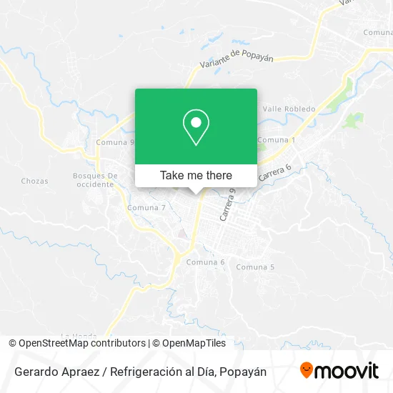 Mapa de Gerardo Apraez / Refrigeración al Día