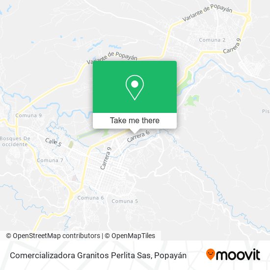 Mapa de Comercializadora Granitos Perlita Sas