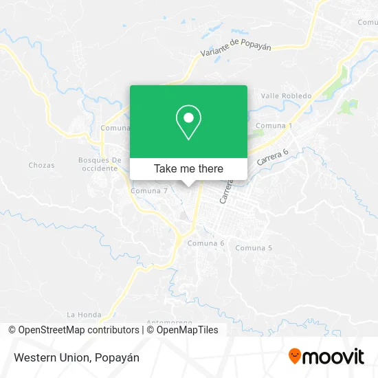 Western Union map