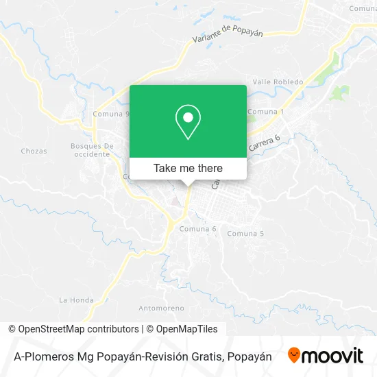 Mapa de A-Plomeros Mg Popayán-Revisión Gratis
