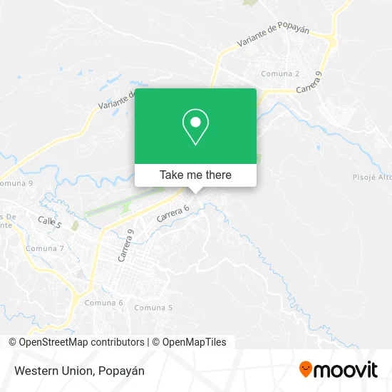 Mapa de Western Union