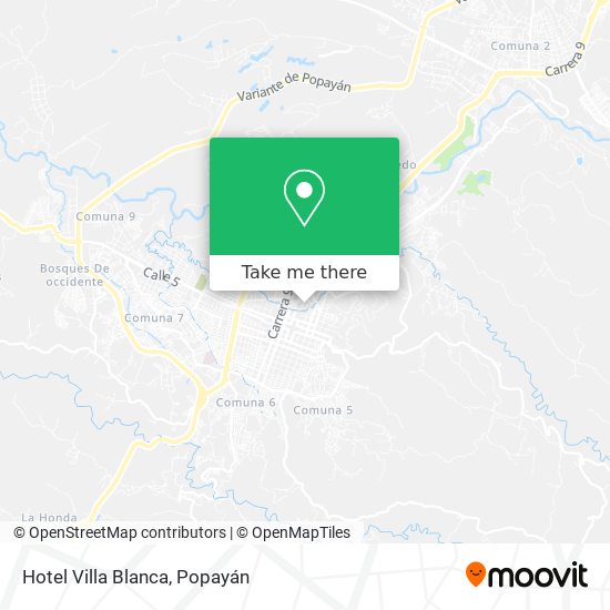 Hotel Villa Blanca map