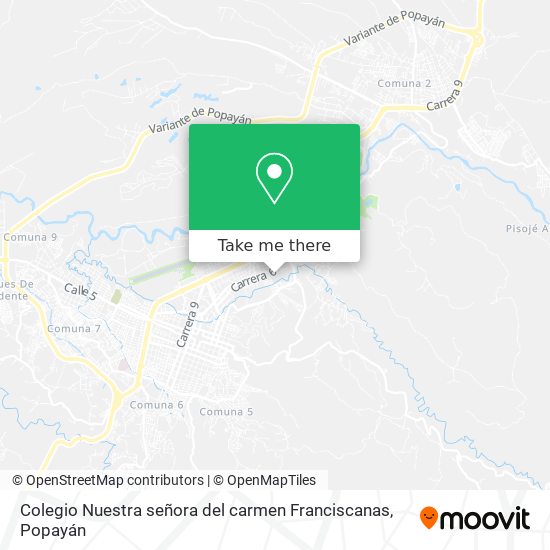 Colegio Nuestra señora del carmen Franciscanas map