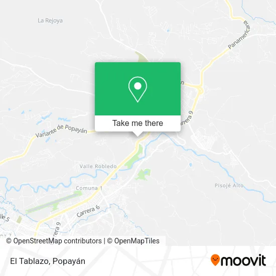 El Tablazo map