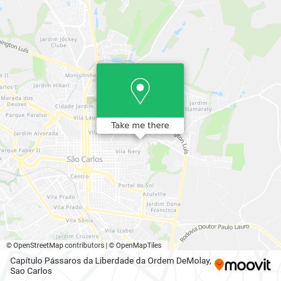 Capítulo  Pássaros da Liberdade  da Ordem DeMolay map