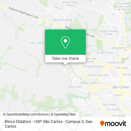 Bloco Didático - USP São Carlos - Campus II map