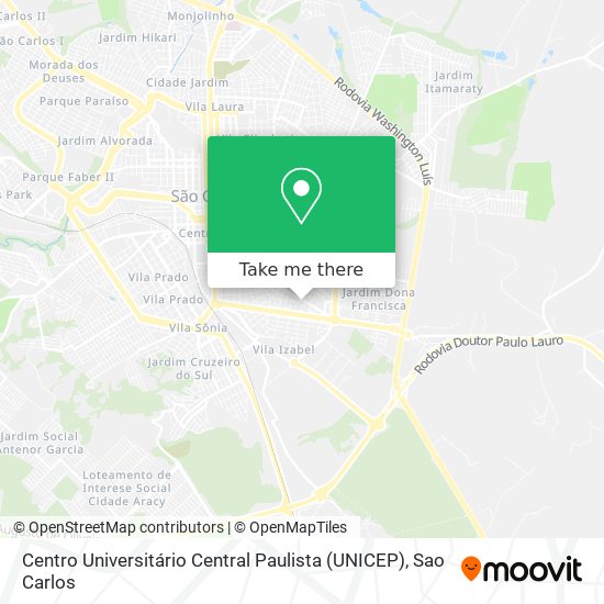 Centro Universitário Central Paulista (UNICEP) map