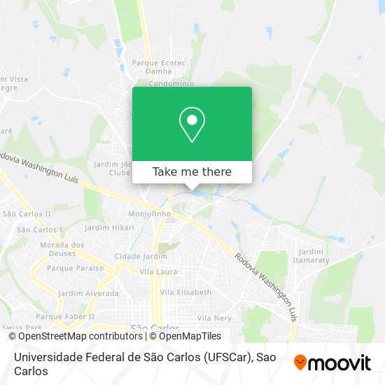 Universidade Federal de São Carlos (UFSCar) map