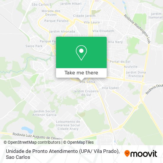 Mapa Unidade de Pronto Atendimento (UPA/ Vila Prado)