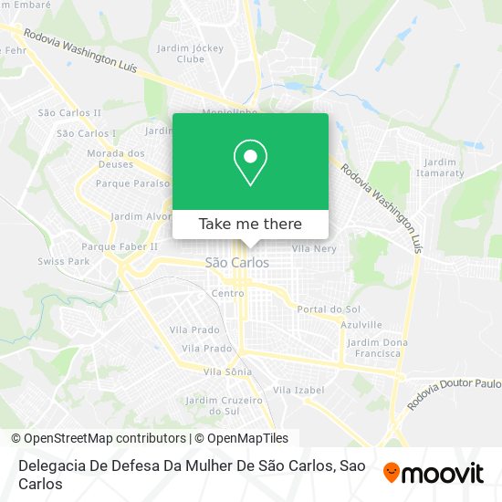 Mapa Delegacia De Defesa Da Mulher De São Carlos