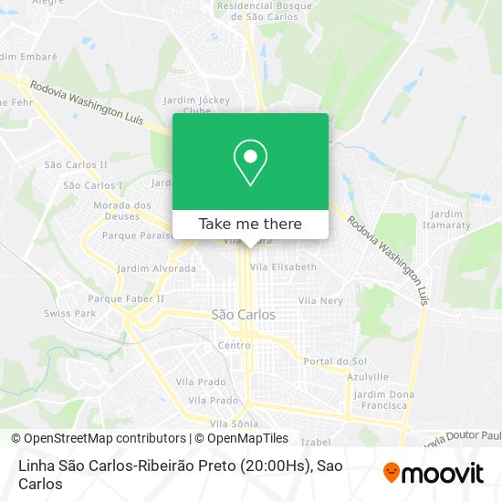 Linha São Carlos-Ribeirão Preto (20:00Hs) map