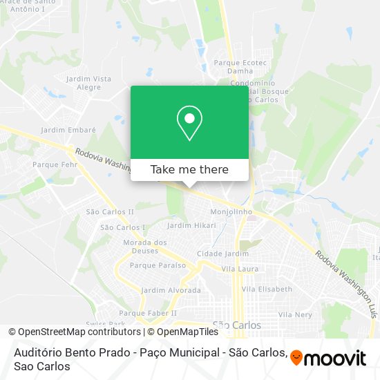 Auditório Bento Prado - Paço Municipal - São Carlos map