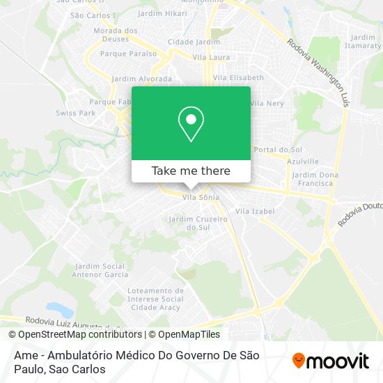 Ame - Ambulatório Médico Do Governo De São Paulo map