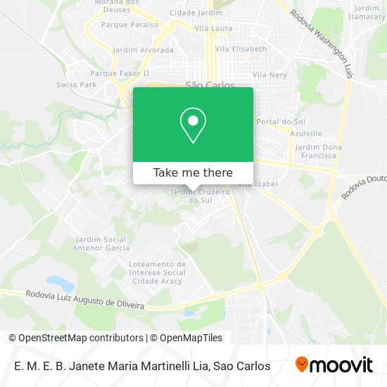 E. M. E. B. Janete Maria Martinelli Lia map
