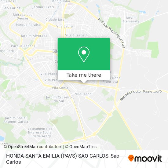 Mapa HONDA-SANTA EMILIA (PAVS) SAO CARLOS