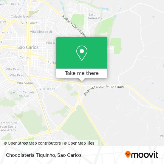 Mapa Chocolateria Tiquinho