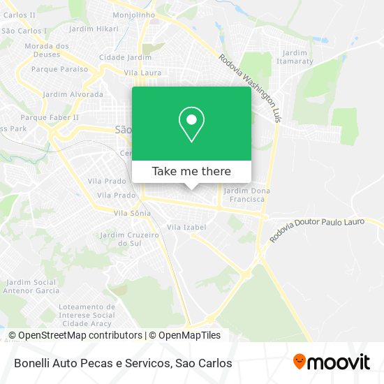 Mapa Bonelli Auto Pecas e Servicos