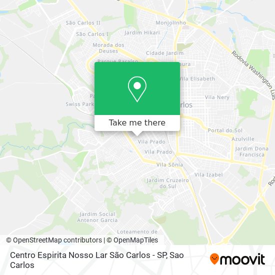 Centro Espirita Nosso Lar São Carlos - SP map