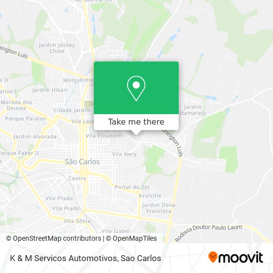 K & M Servicos Automotivos map