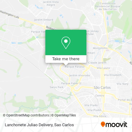 Lanchonete Juliao Delivery map