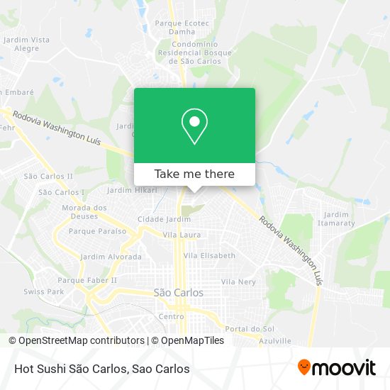 Mapa Hot Sushi São Carlos