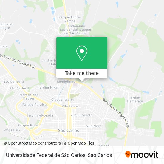 Universidade Federal de São Carlos map