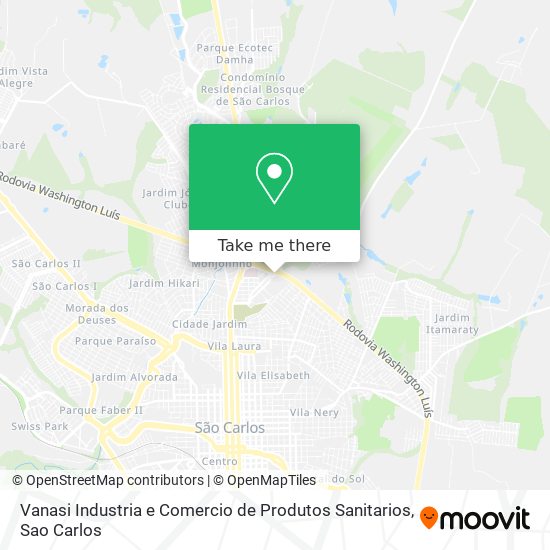 Vanasi Industria e Comercio de Produtos Sanitarios map