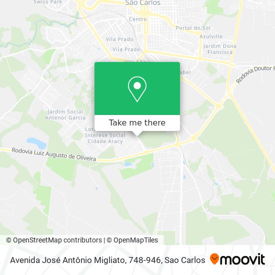 Avenida José Antônio Migliato, 748-946 map
