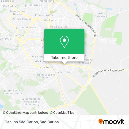 Dan Inn São Carlos map
