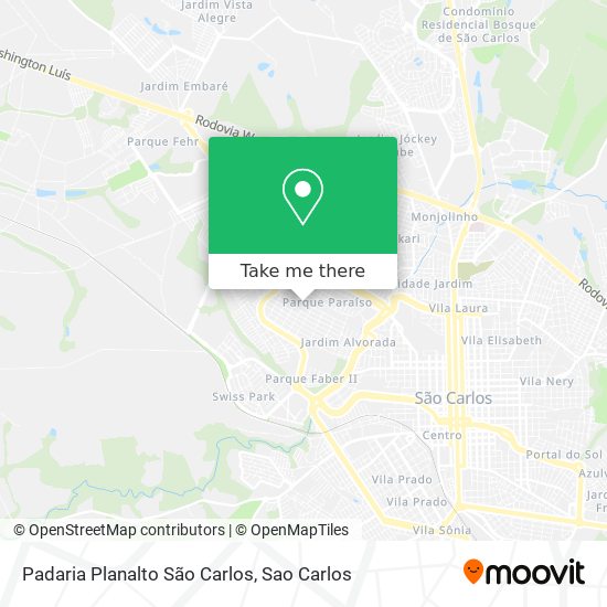 Padaria Planalto São Carlos map