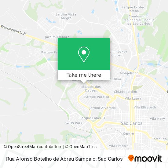 Mapa Rua Afonso Botelho de Abreu Sampaio