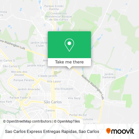 Sao Carlos Express Entregas Rapidas map