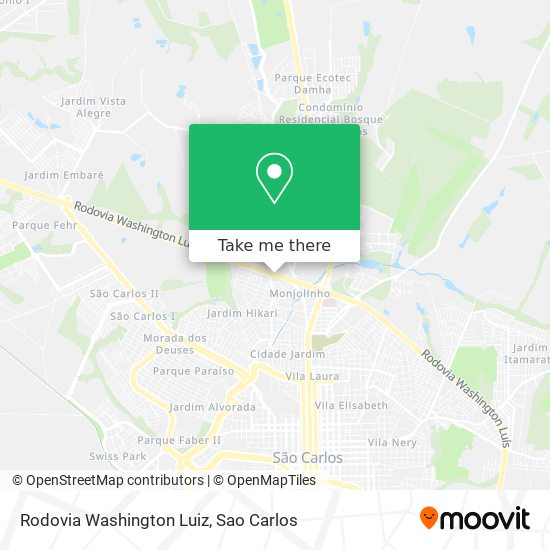 Rodovia Washington Luiz map