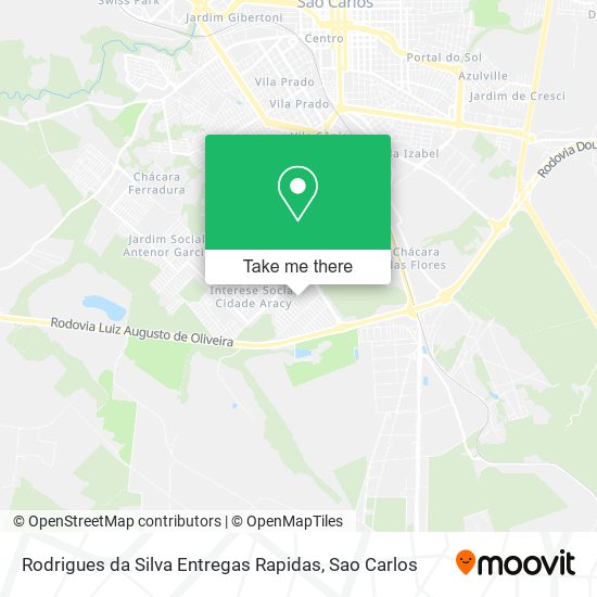 Mapa Rodrigues da Silva Entregas Rapidas