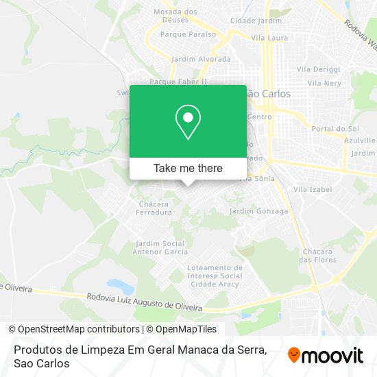 Produtos de Limpeza Em Geral Manaca da Serra map