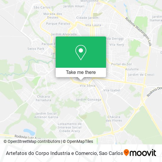 Artefatos do Corpo Industria e Comercio map