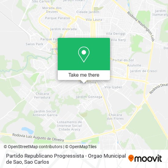 Partido Republicano Progressista - Orgao Municipal de Sao map