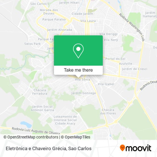 Eletrônica e Chaveiro Grécia map
