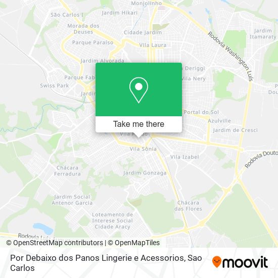 Mapa Por Debaixo dos Panos Lingerie e Acessorios